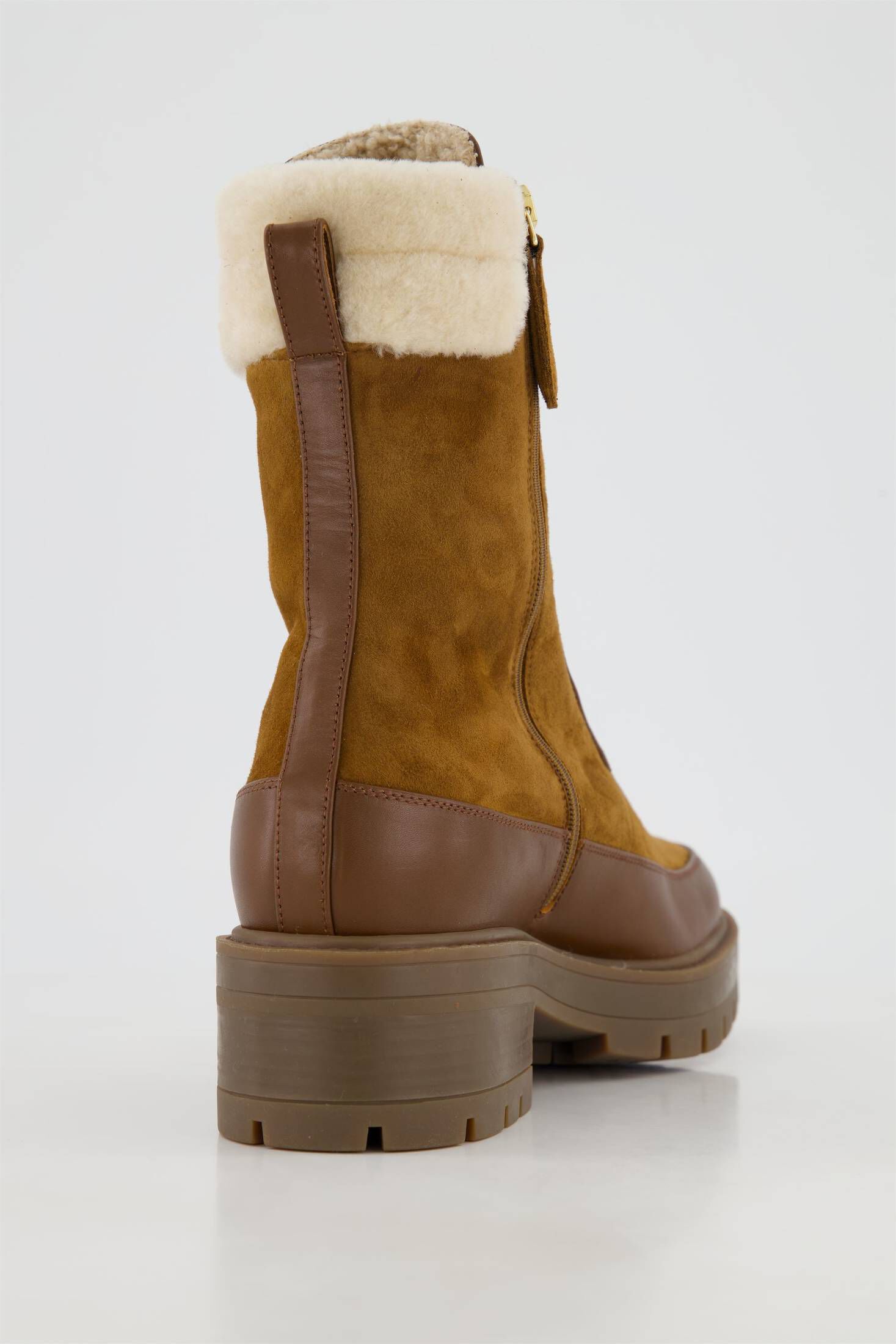 Aquazzura| Damen Schnürboots VERY CORTINA SHEARLING BOOTIE aus Leder
