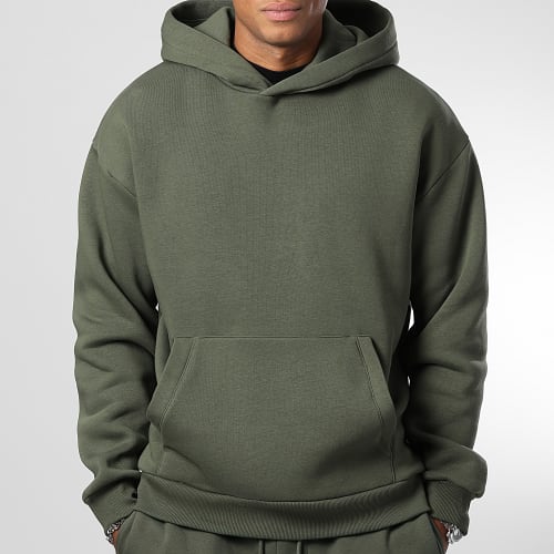 Sweat Capuche Oversize Large Premium 2756 Vert Kaki