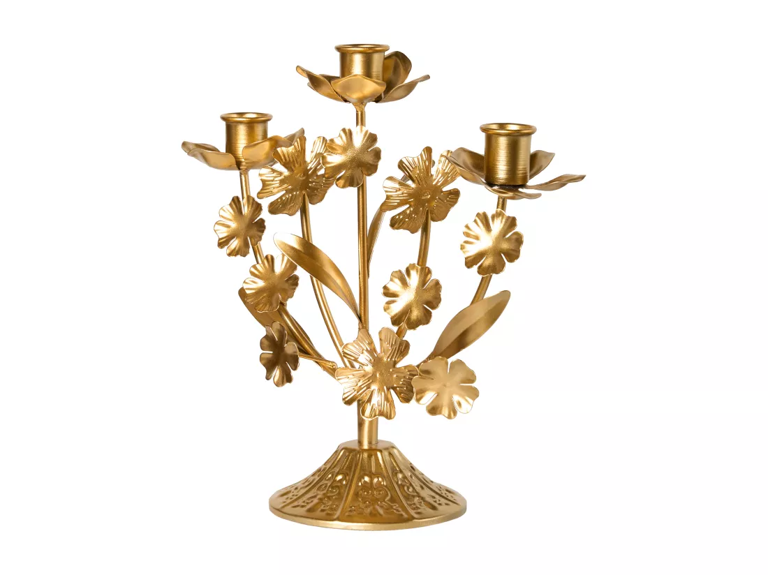 Bougeoir RAMADA Métal 25 cm Doré