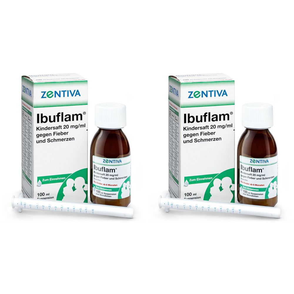 Ibuflam® Kindersaft 20 mg/ml bei Fieber und leichten bis mäßig starken Schmerzen