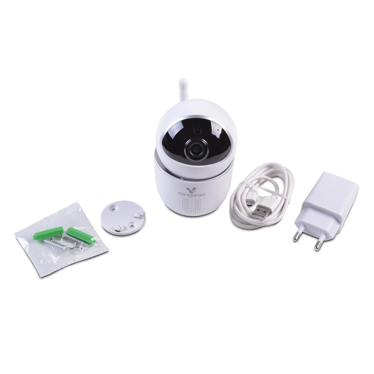 Cangaroo Babyphone Hype, Wi-Fi/Lan Kamera, 360° Drehung, LED-Infrarot Nachsicht weiß
