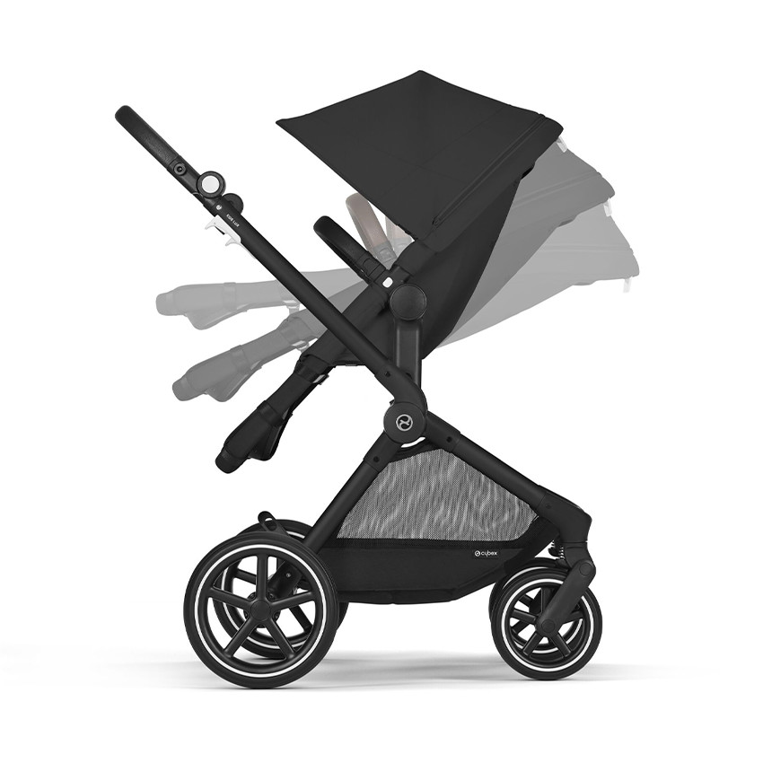 Poussette 2 en 1 Eos Lux black/moon black + siège-auto Aton B2 i-Size
