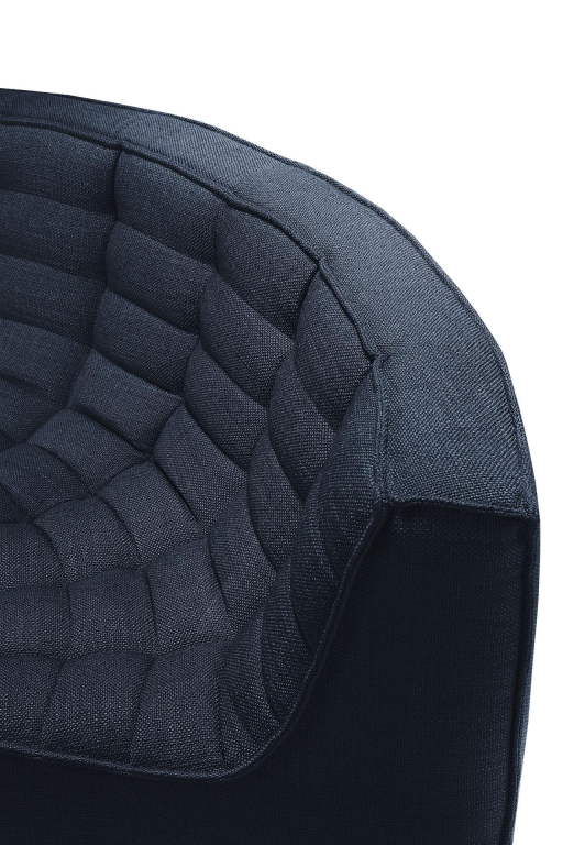 Ethnicraft N701 bank rond hoekelement Eco fabric Graphite