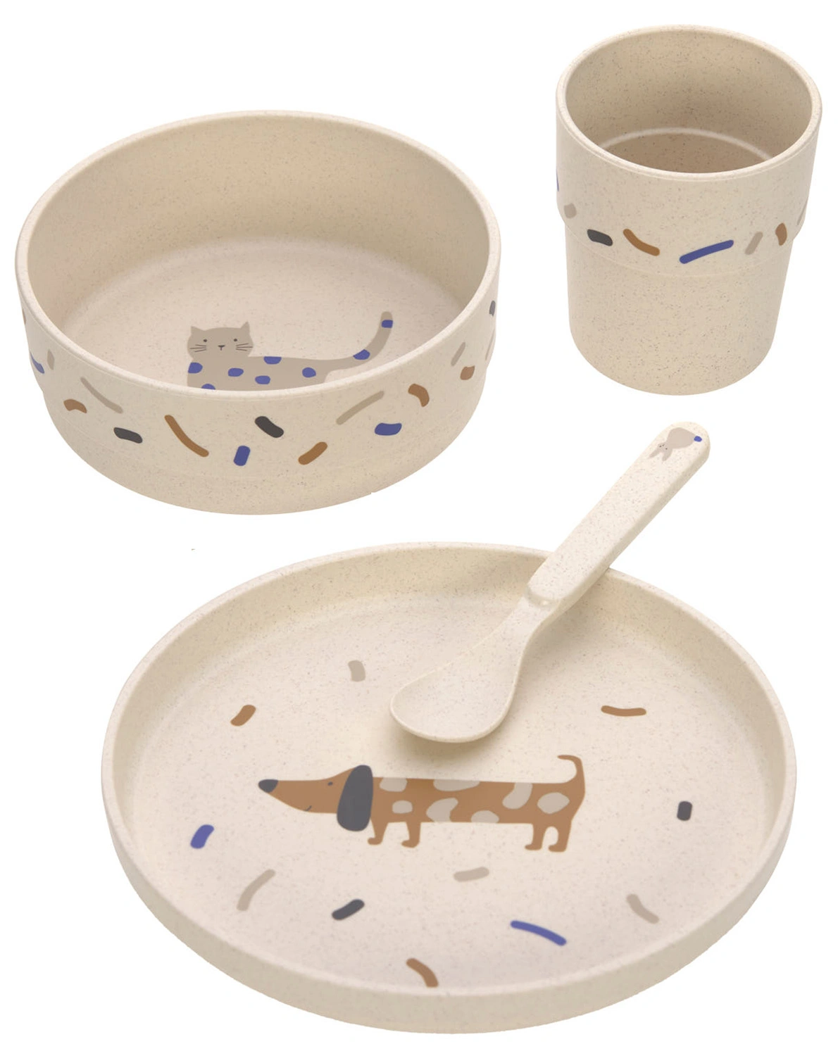 Geschirr-Set LITTLE MATEYS 4-teilig in royal blue