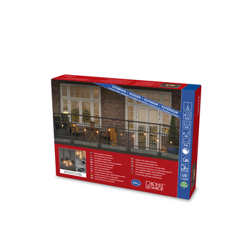 Feestverlichting lichtsnoer 10 LED lampen warm wit