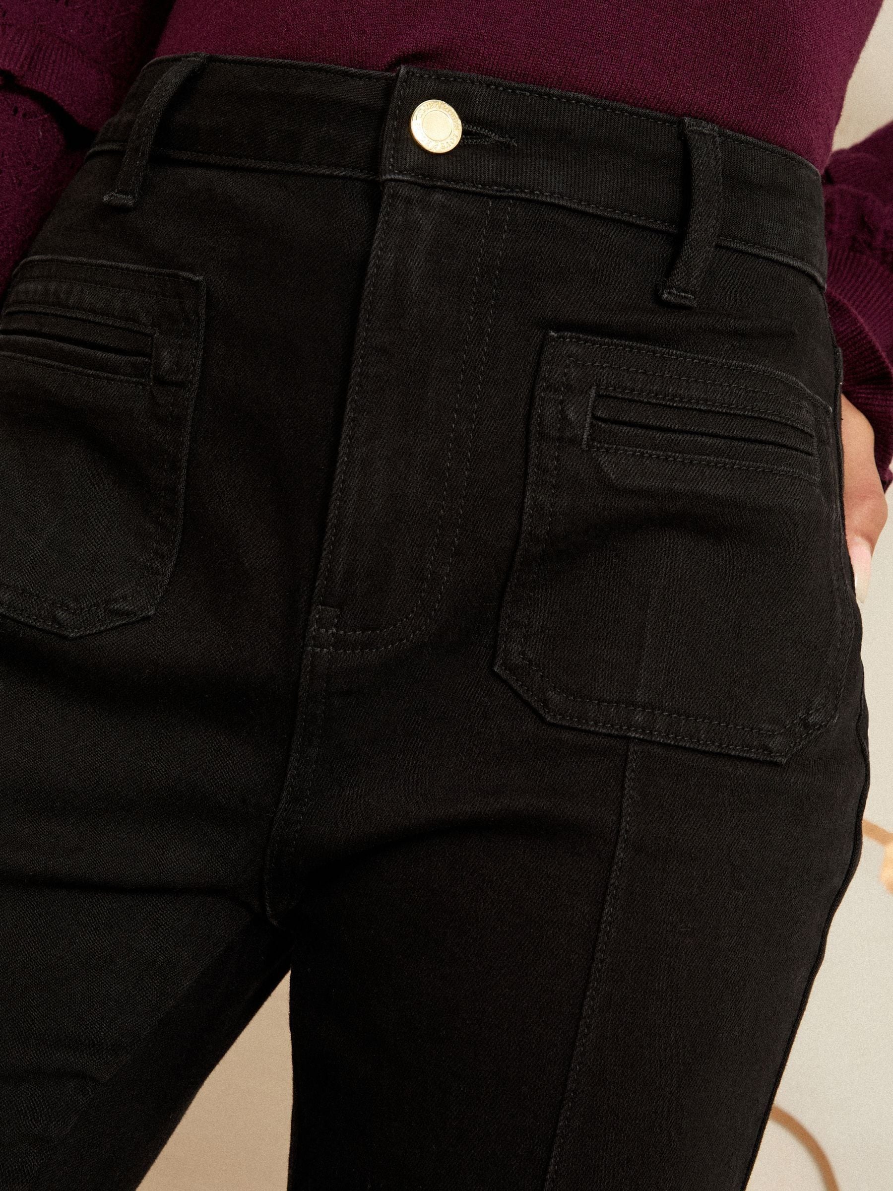 Zwart - Love & Roses Bootcut Jeans