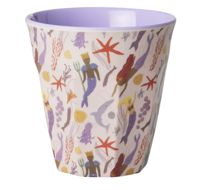 Rice Beker Middelgroot - Lavender - Mermaid Print