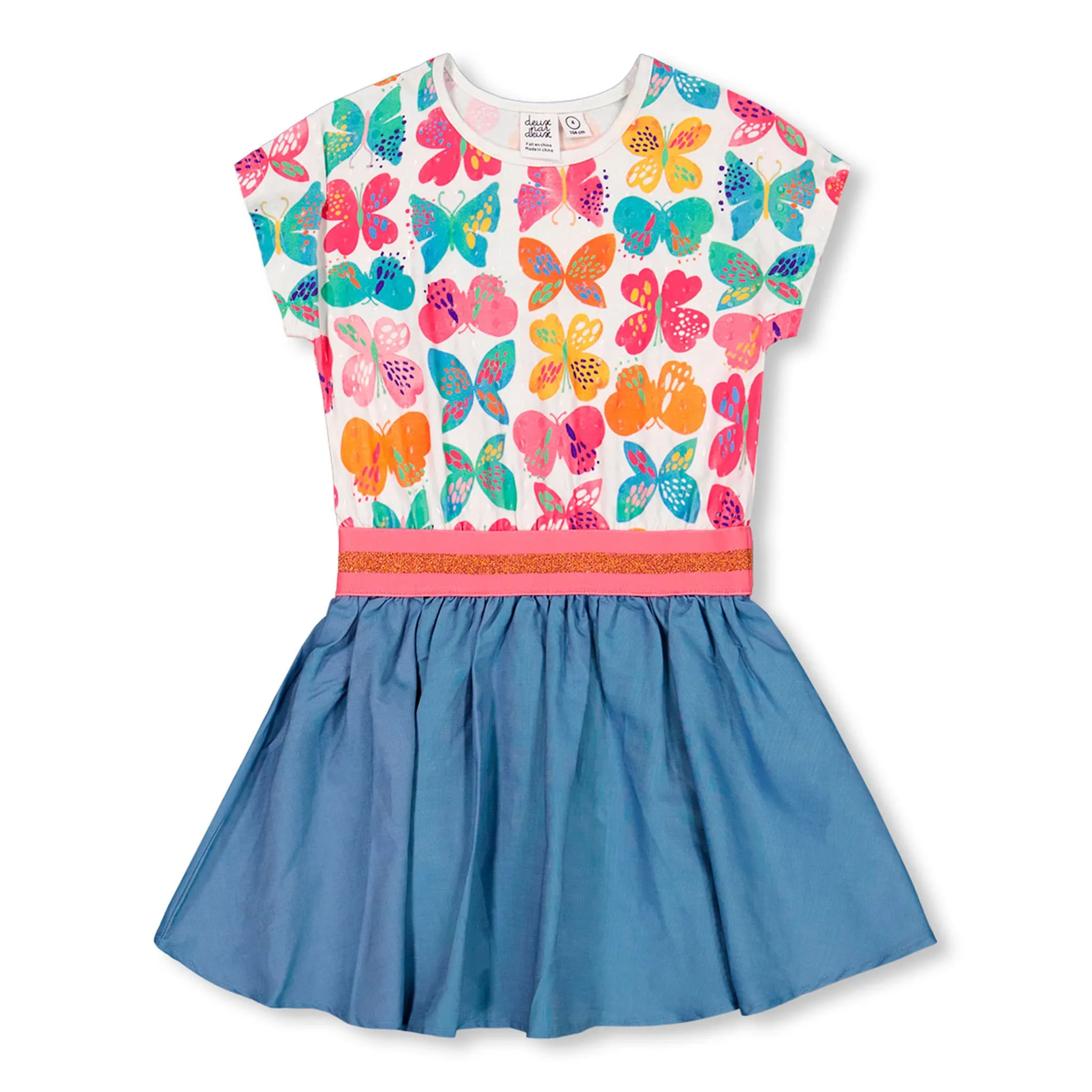 Deux par Deux Robe Imprimée Papillon 3-6ans