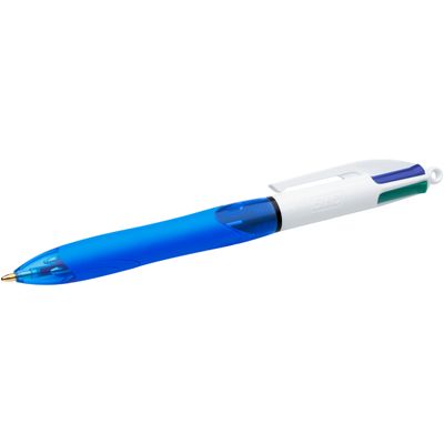BIC 4 Couleurs Grip - Stylo à bille 4 couleurs - noir, rouge, bleu, vert - rétractable