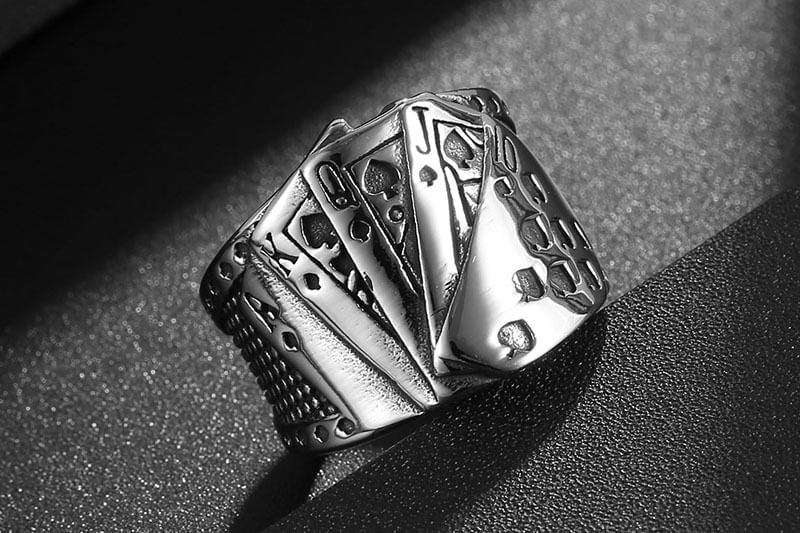 Prushia - Pokerring van roestvrij staal