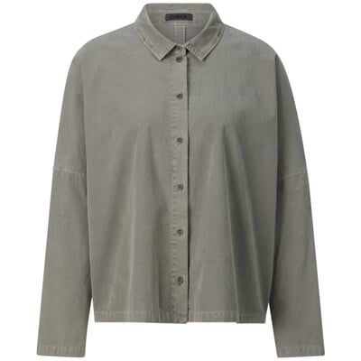Damen-Cordbluse, Hellgrün