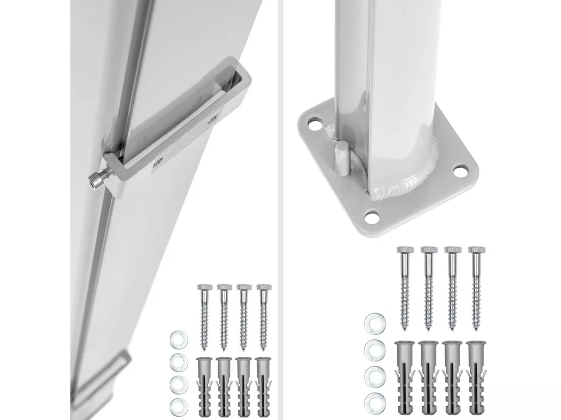 Hitee - Rideau coulissant latéral brise-vent pour terrasse, balcon, patio H160 cm