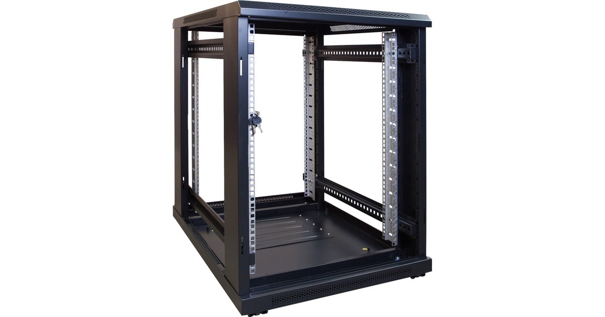 DSI15U mini serverkast met glazen deur - DS6815 server rack  (Zwart, 600 x 800 x 770mm)