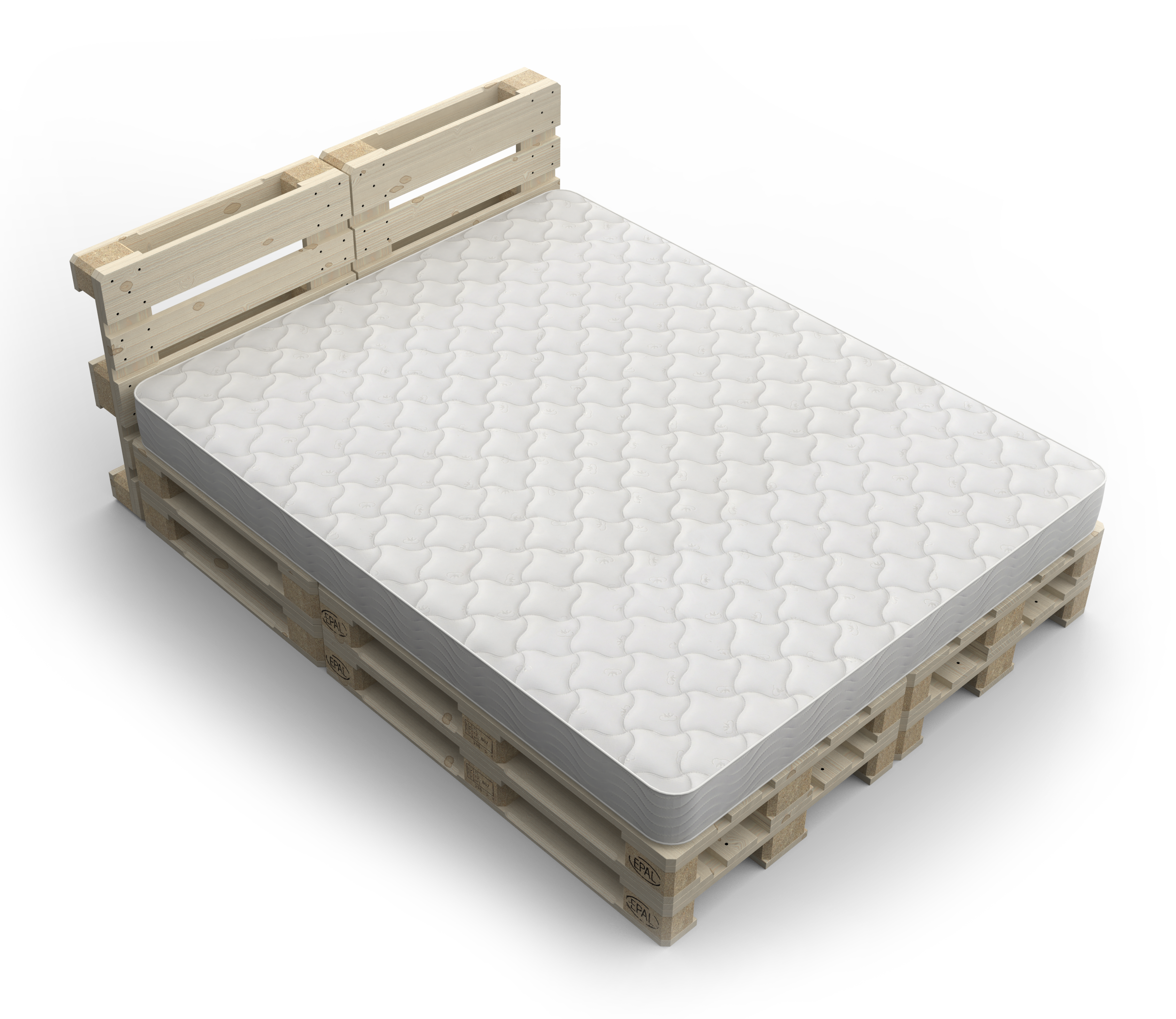 Palettenbett 160 x 200 cm Komplett-Set