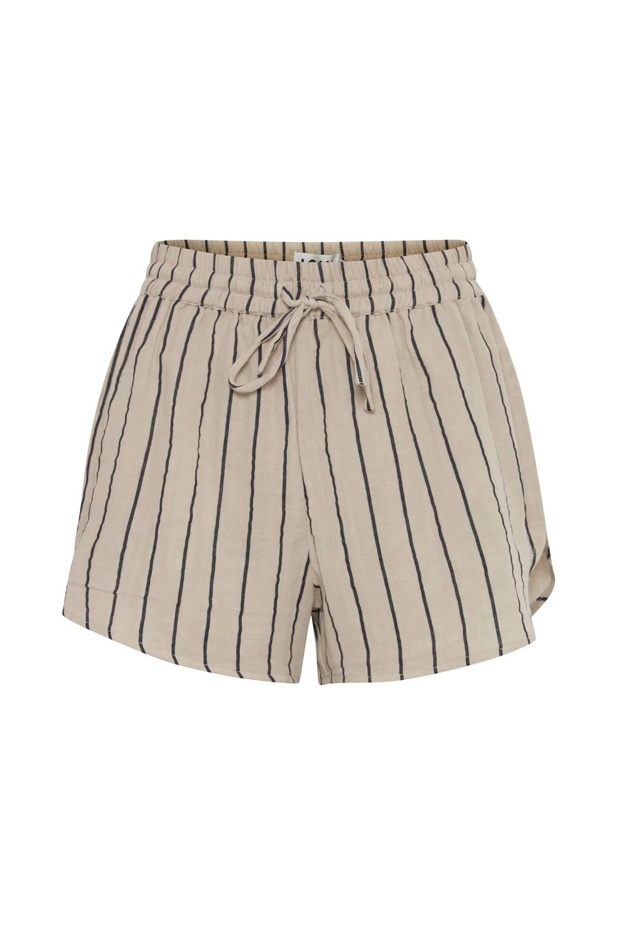 Ichi Iafoxa Striped Beach Sho ed beach sho 202985 doeskin black stripe