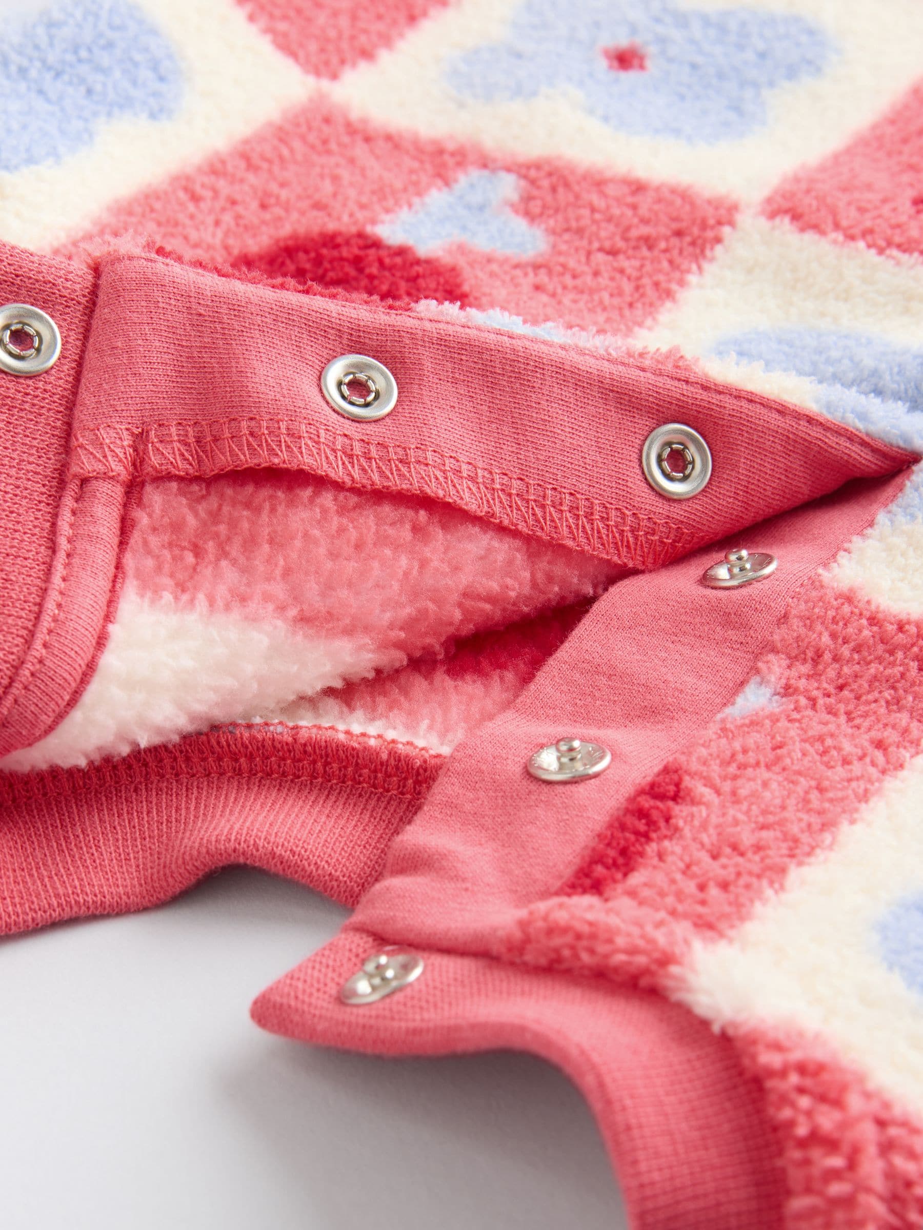 Rood/paars geruit - 2 -delige Set van Fleece Tops en Leggings voor Baby''s (0mnd-2jr)