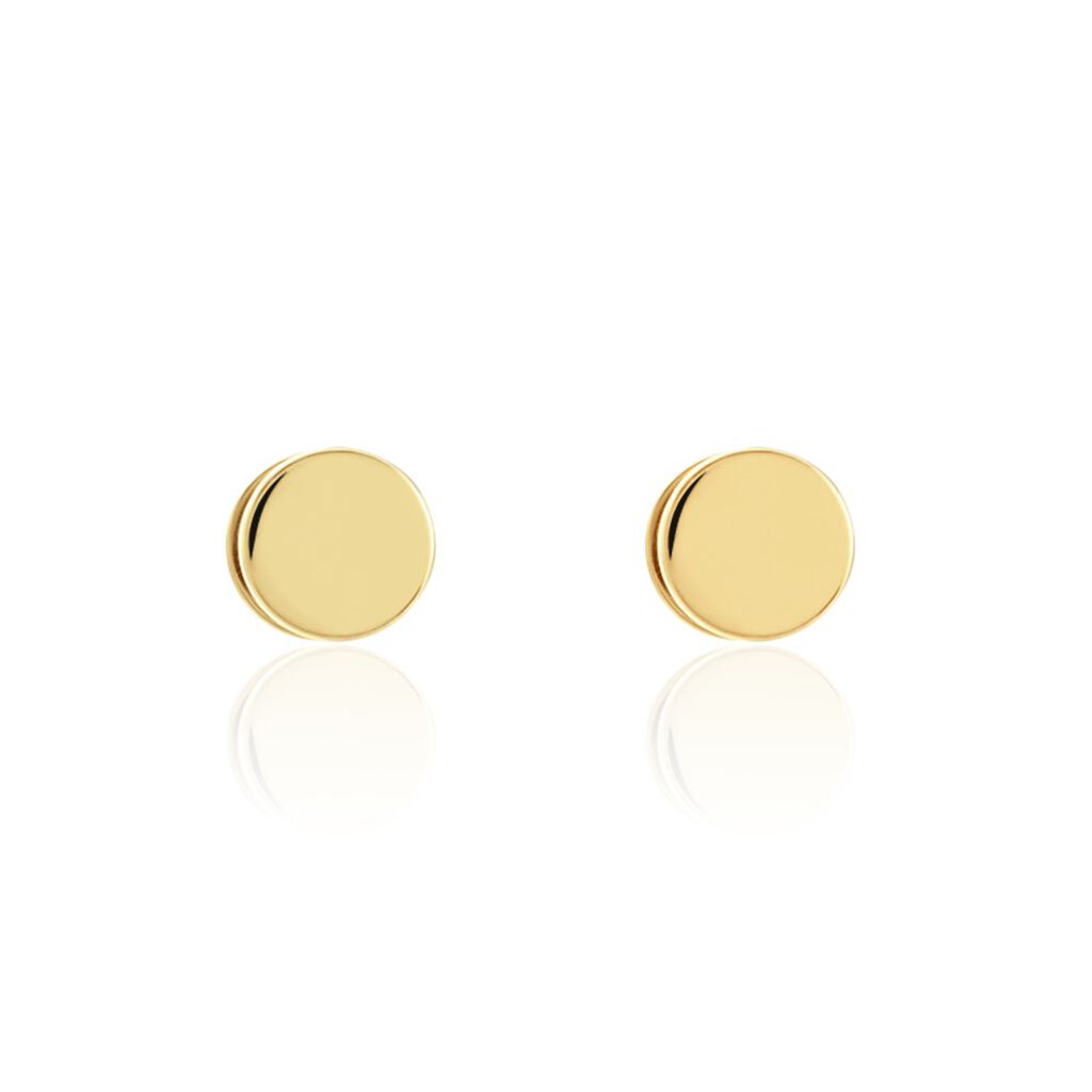 Boucles D'oreilles Puces Jourdan Eas Acier Doré