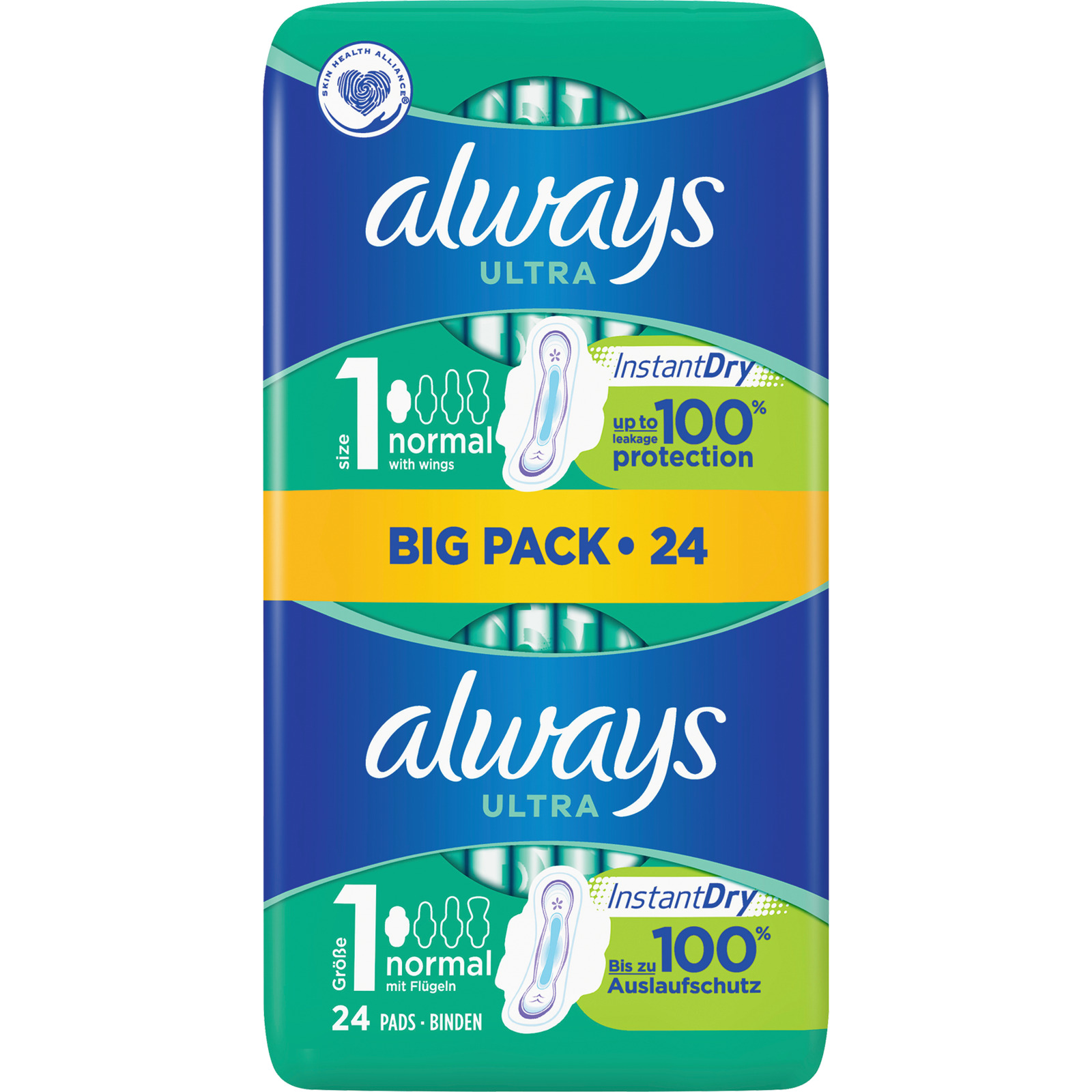 Always Ultra Binde Grösse 1 mit Flügeln BIG PACK 24 Stück