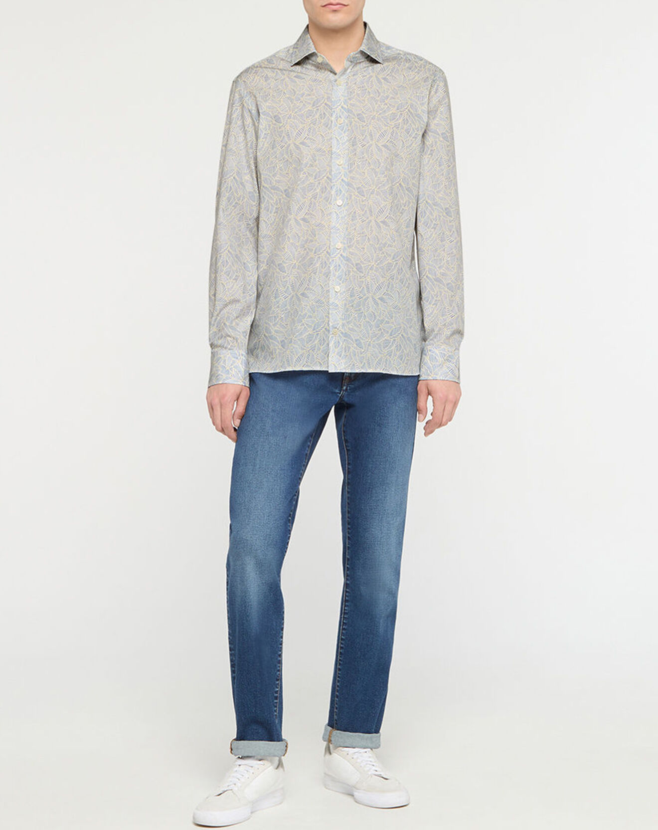 Hackett London Chemise Slim Fit imprimée bleu ciel