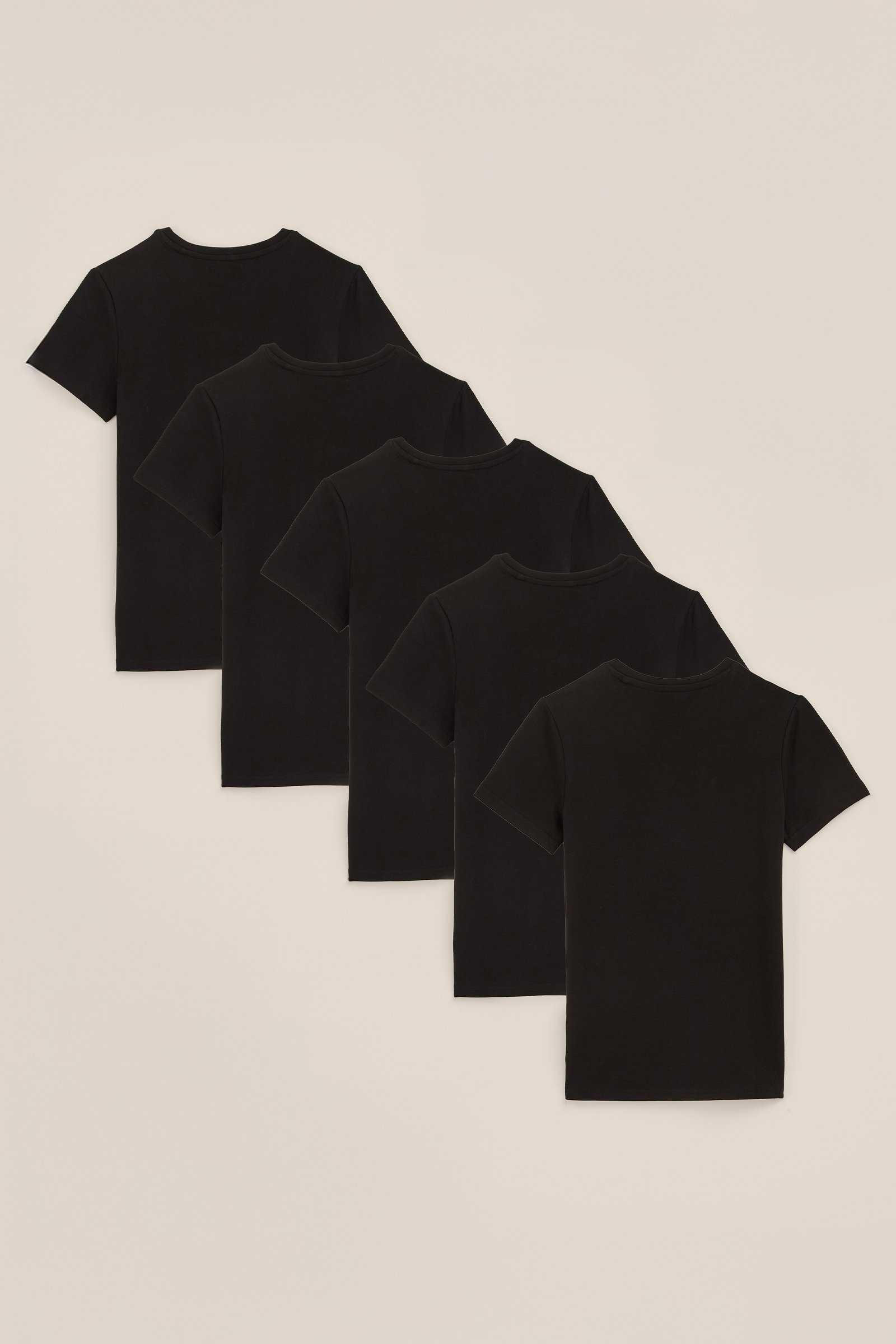 Jongens T-shirt, 5-pack WE Fashion Zwart