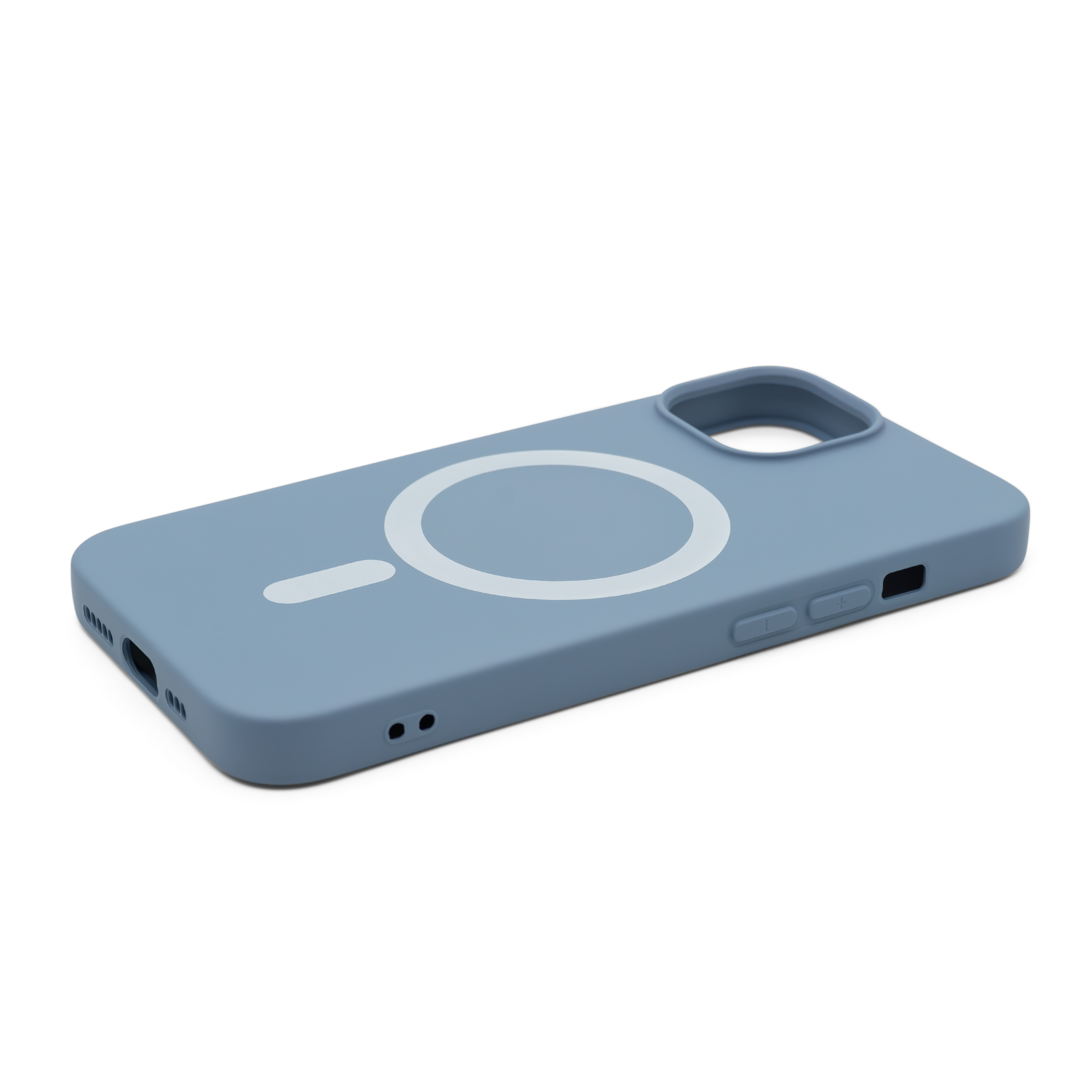 iPhone 13 Pro MagSafe Silikon Case Hülle - Blaugrau