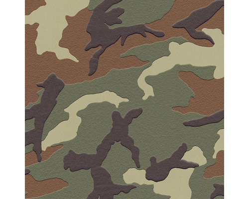 Vliesbehang 3694-06 Camouflage bruingroen