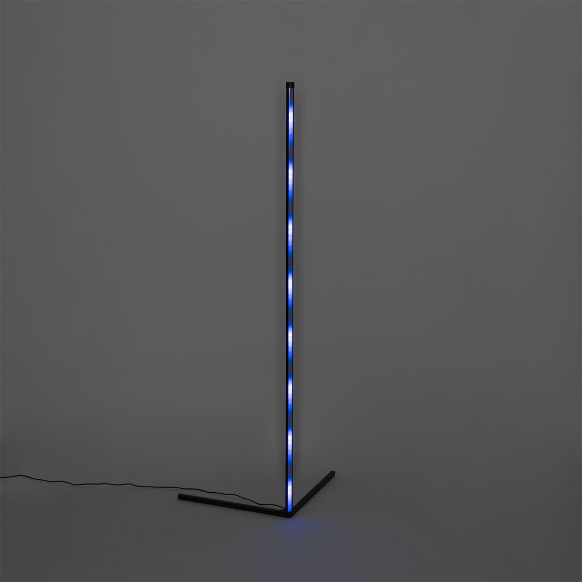 Vloerlamp zwart incl. LED met RGB en afstandsbediening - Carla