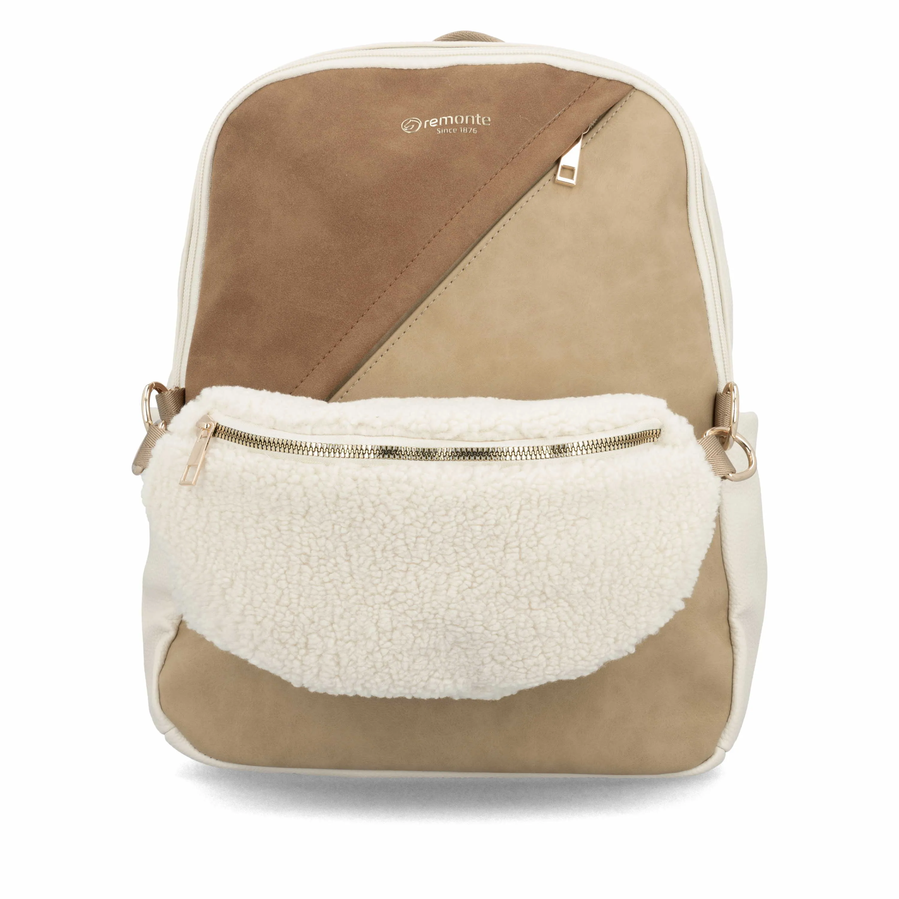REMONTE Rucksack Beige Lederimitat  mit Gürteltasche