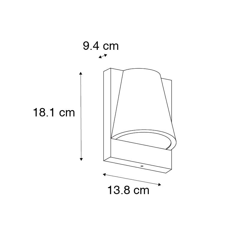 Buiten wandlamp zwart IP44 met schemerschakelaar - Femke
