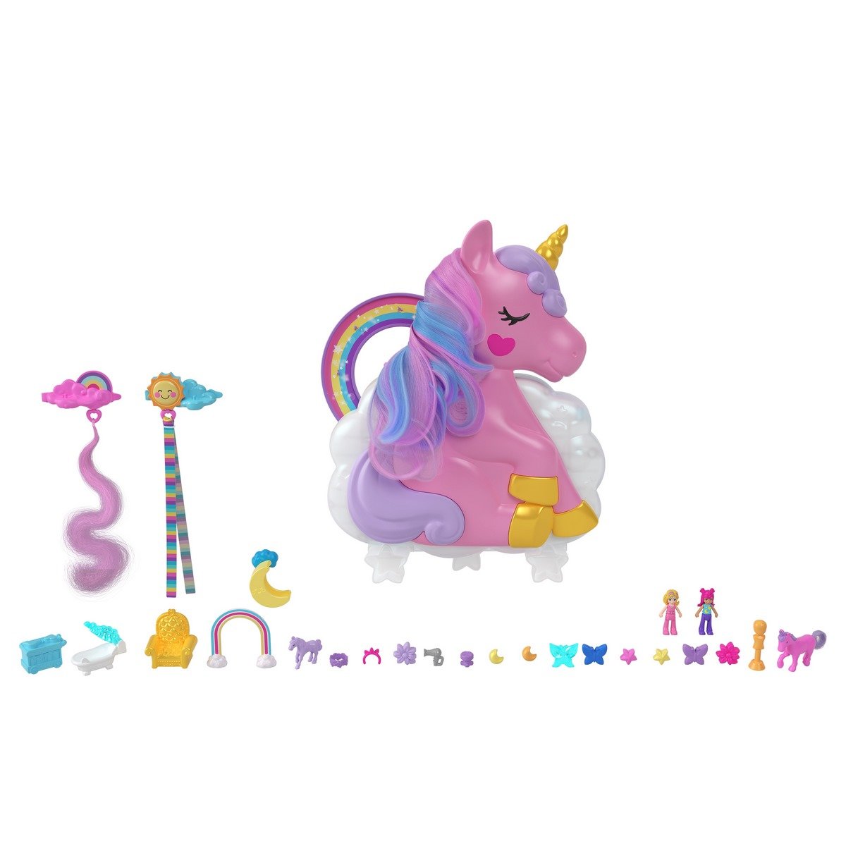 Salon de coiffure Licorne Arc-en-ciel Polly Pocket