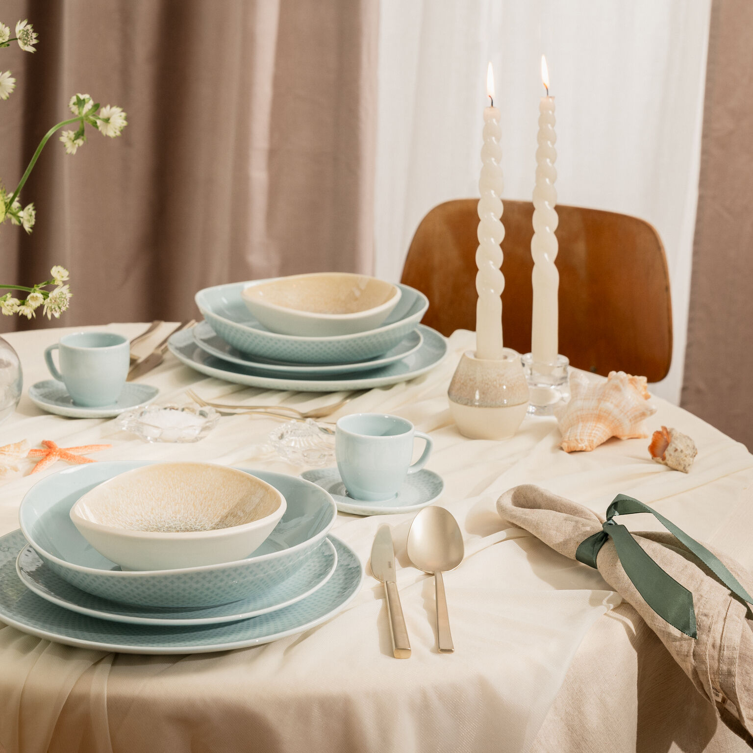 Junto Opal Green/Dune Set 24-tlg./Espresso
