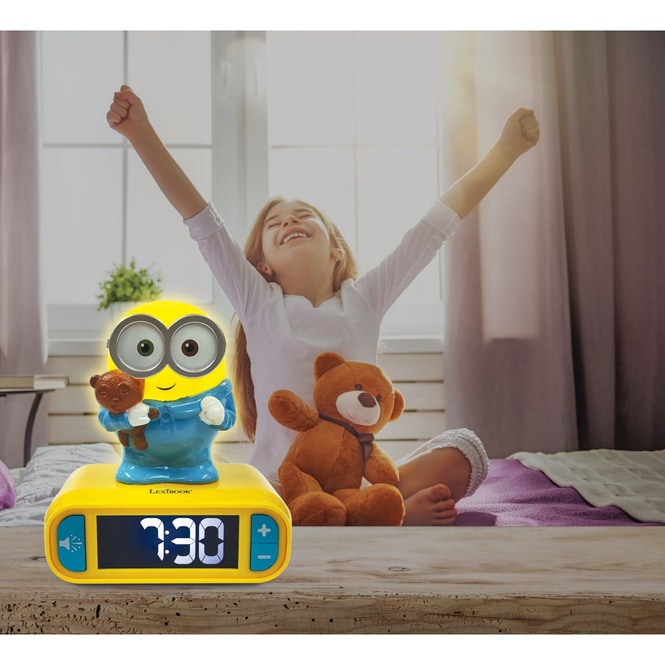 Minions - 3D Design Nachtlicht mit Digitalwecker