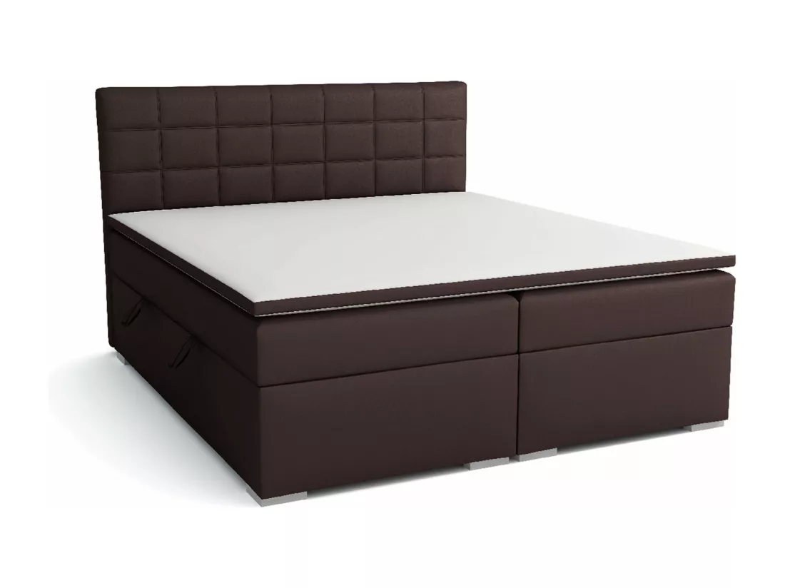 LIT BOXSPRING avec rangements pour la literie Torland, 200x200 cm, Lux 13 (Marron)
