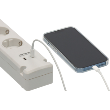 Brennenstuhl Stekkerdoos 5-voudig   2 USB-C 3 Meter Wit