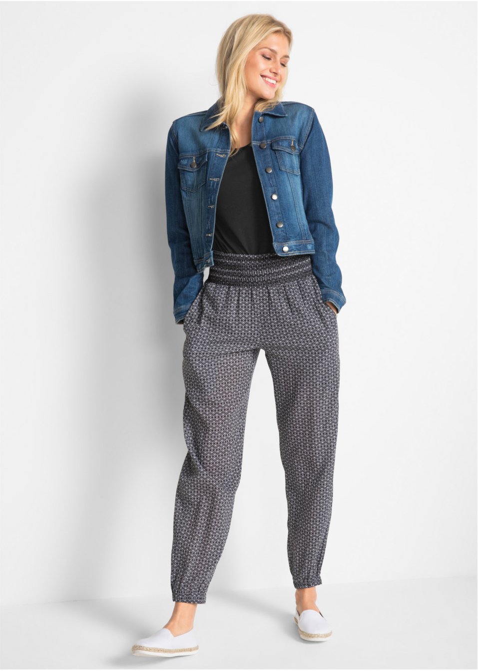 Pantalon sarouel froissé