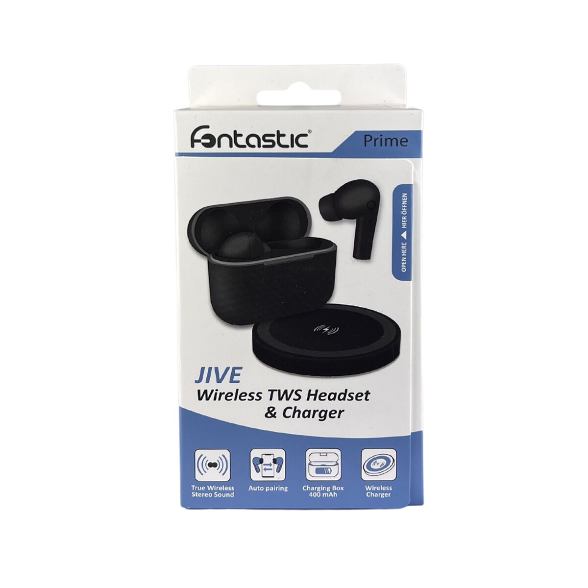 Fontastic TWS In-Ear Kopfhörer Jive inkl Ladecase, schwarz