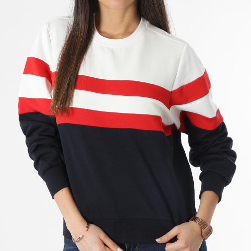 Sweat Crewneck Femme Celina Bleu Marine Blanc