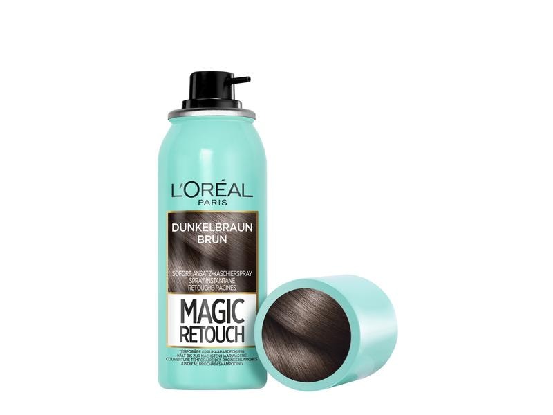 L'Oréal Paris Haaransatz-Spray Magic Retouch Dunkelbraun Kaschiert den grauen Haaransatz in nur 3 Sekunden