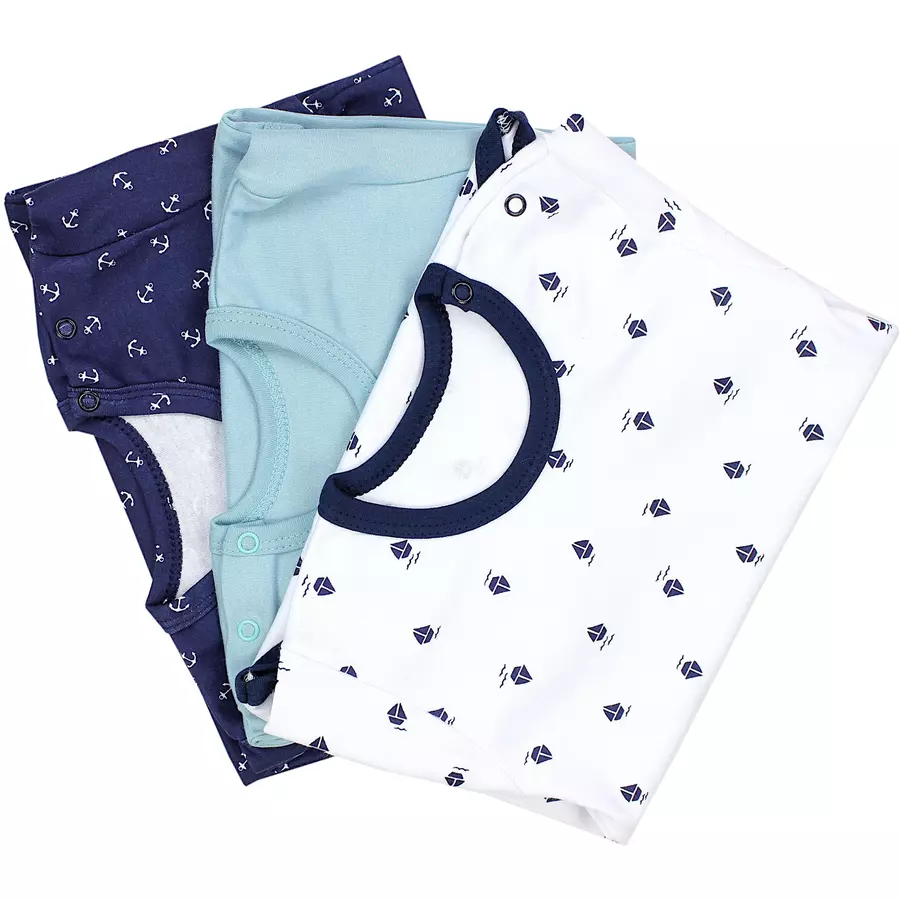 TupTam Kinder Unisex Kurzarm Body 3er Set weiß Modell 1
