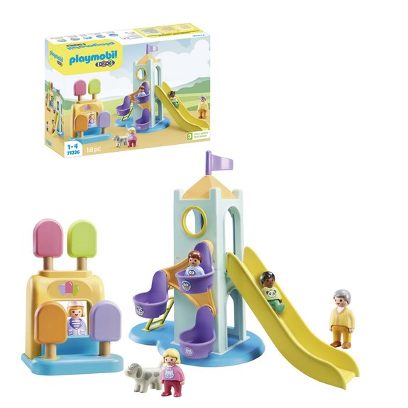 Aire de jeux toboggan Playmobil 1.2.3 - 71326