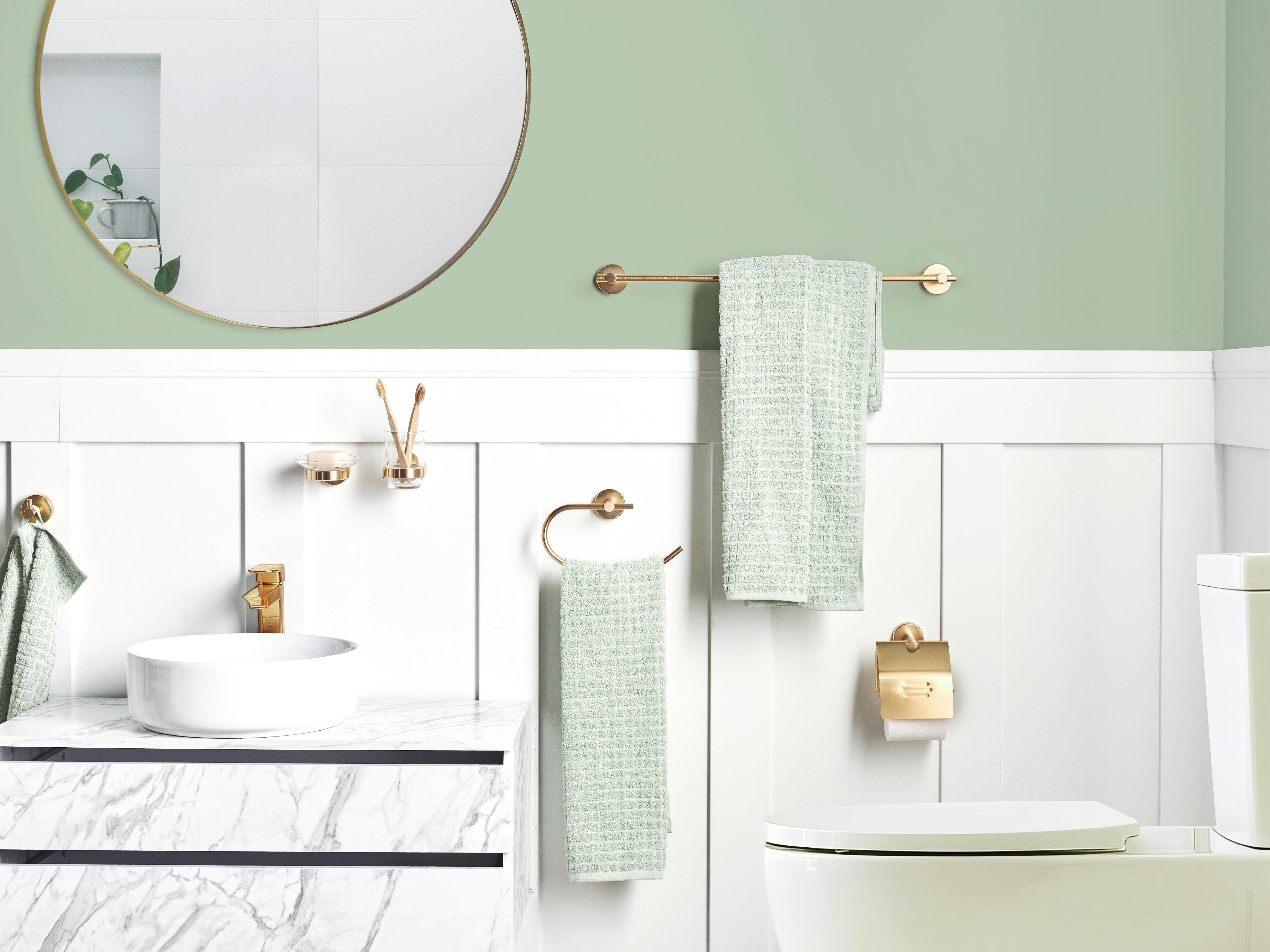 6-delige badkamer hardware set ZARUMA met handdoekstangen en -haken Goud
