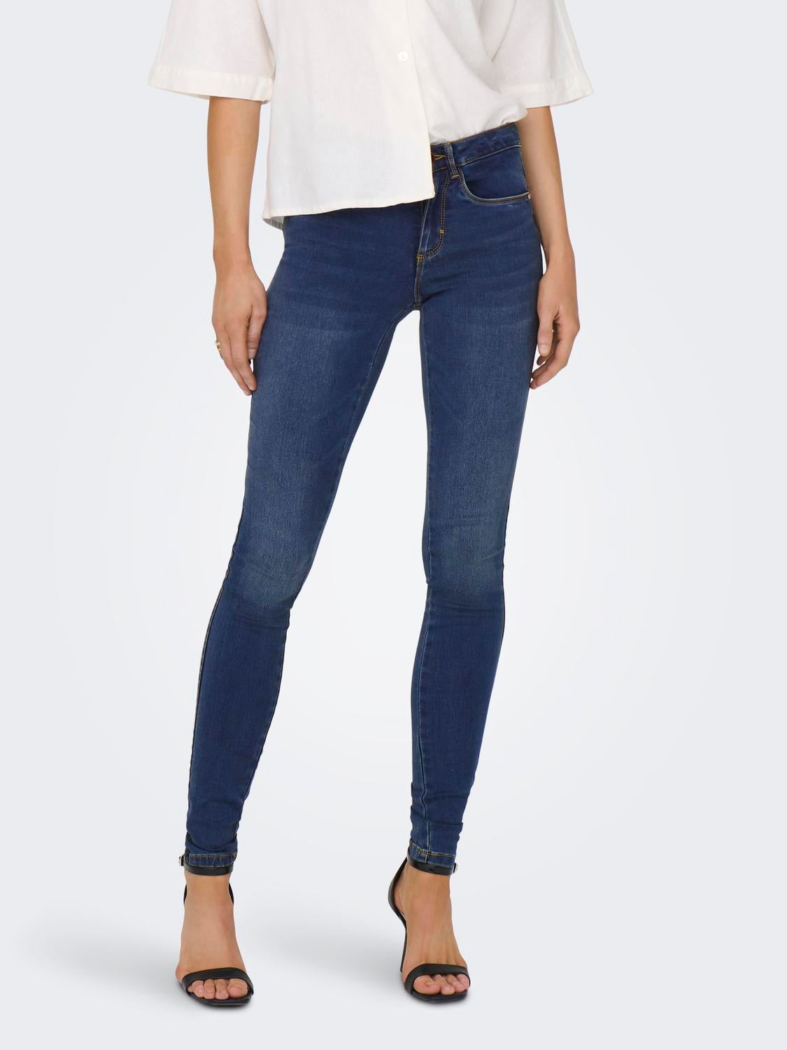ONLROYAL Mittlere Taille Skinny Fit Jeans Dark Blue Denim