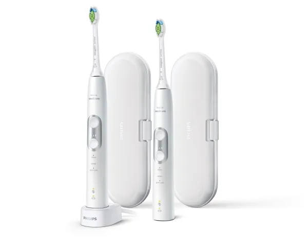 Philips Sonicare ProtectiveClean 6100 HX6877 - trådløs - hvid/sølv