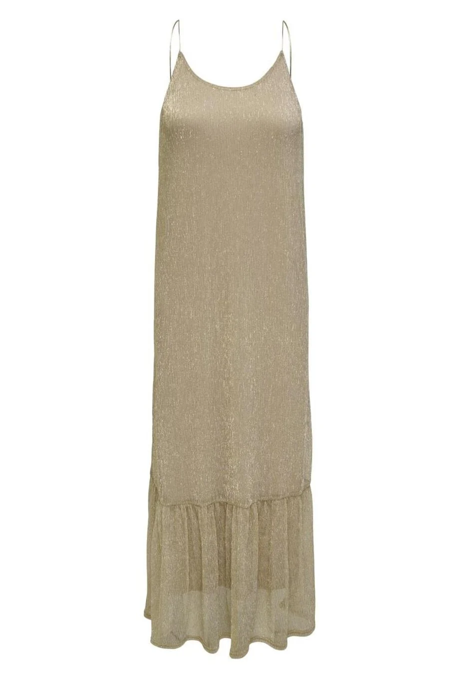 Only Onltinga S/L Maxi Dress 4478807 brown rice frosted almond glitter