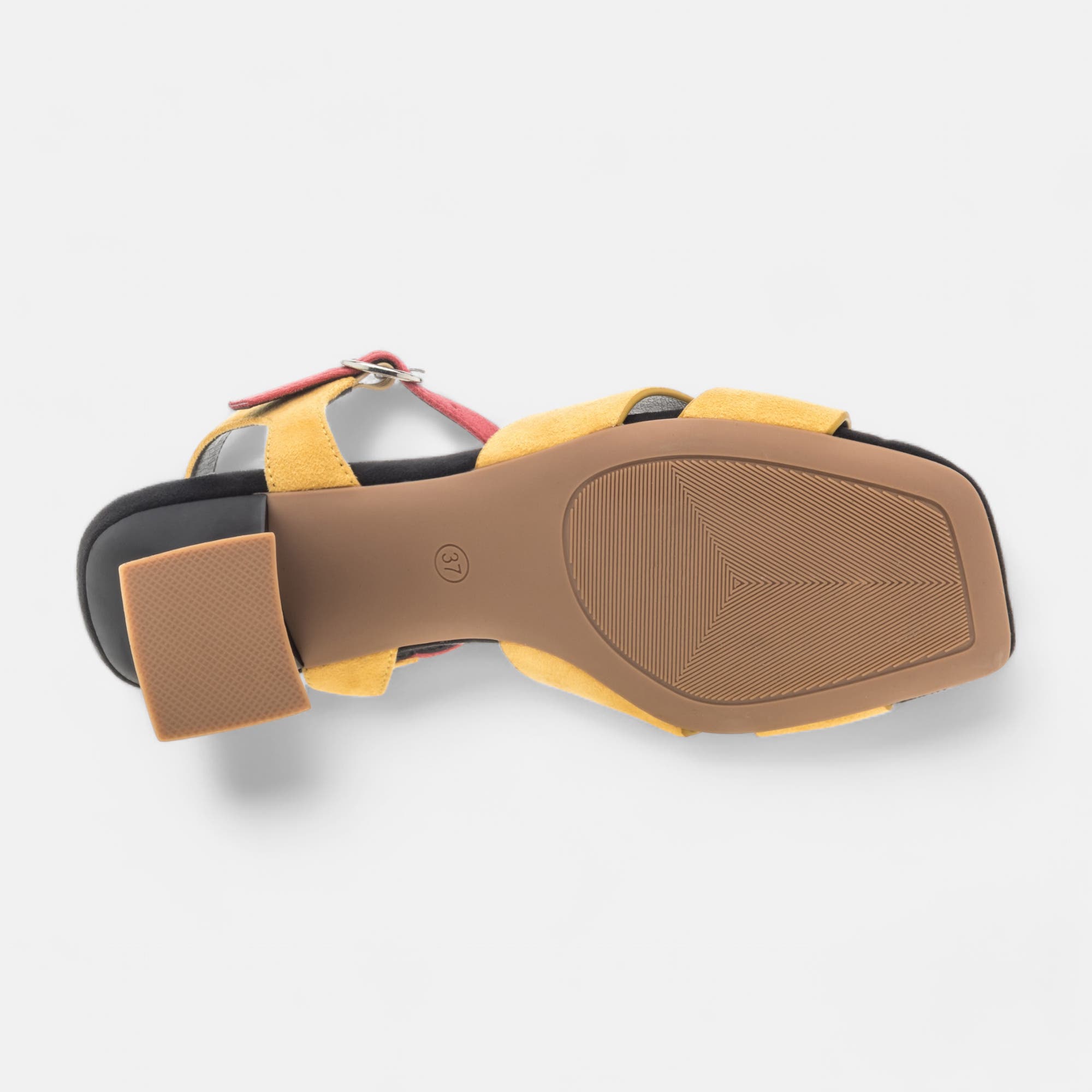 Nu-pieds à talon Femme jaune