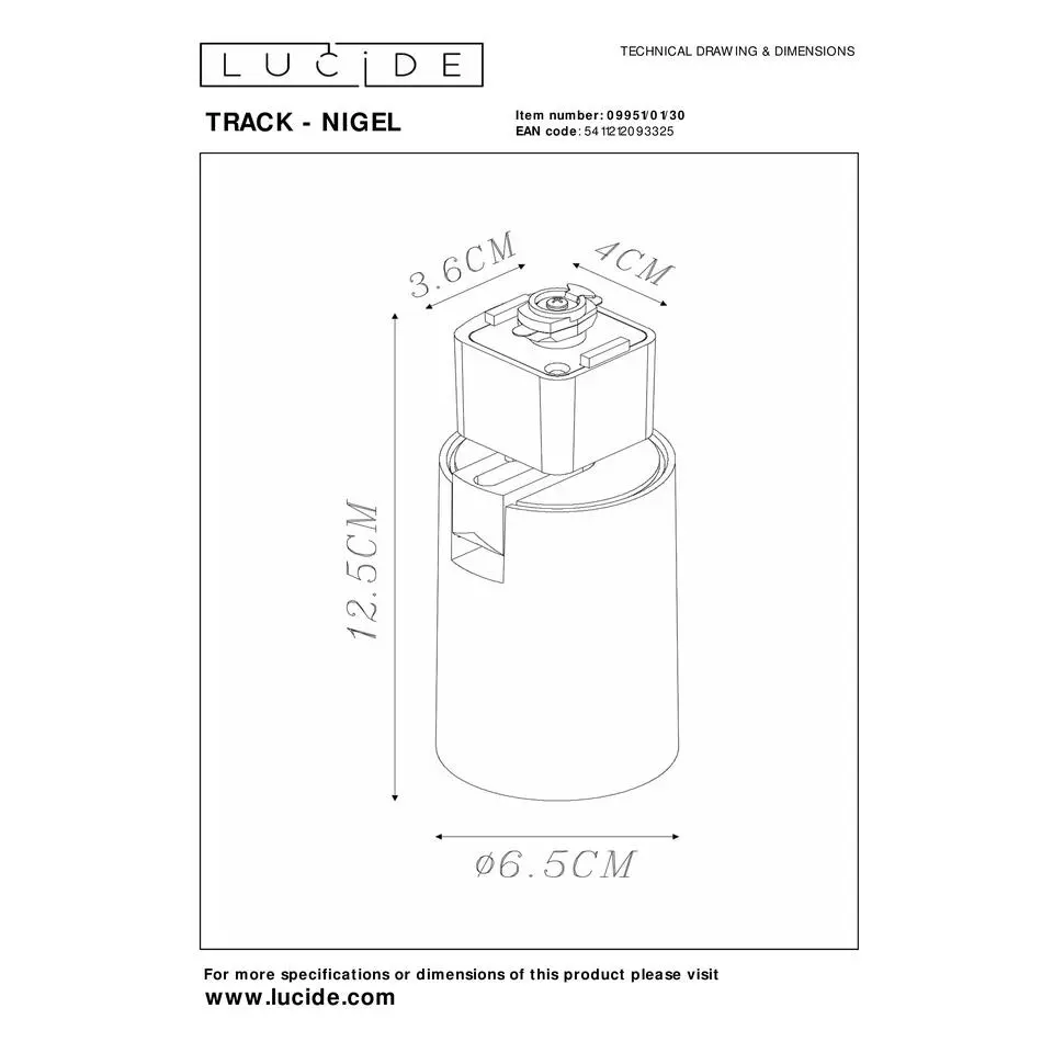 Lucide TRACK Railverlichting - Zwart