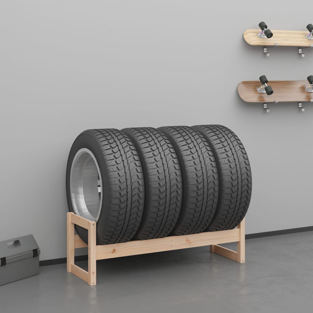 vidaXL Bandenrek 120x40x40 cm massief grenenhout
