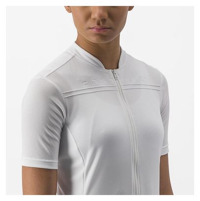 Maillot Manches Courtes Femme Castelli Anima 4 Blanc Ivoire
