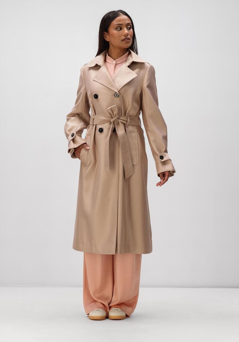 beige marc cain collection trenchcoats ac 11.04 w27