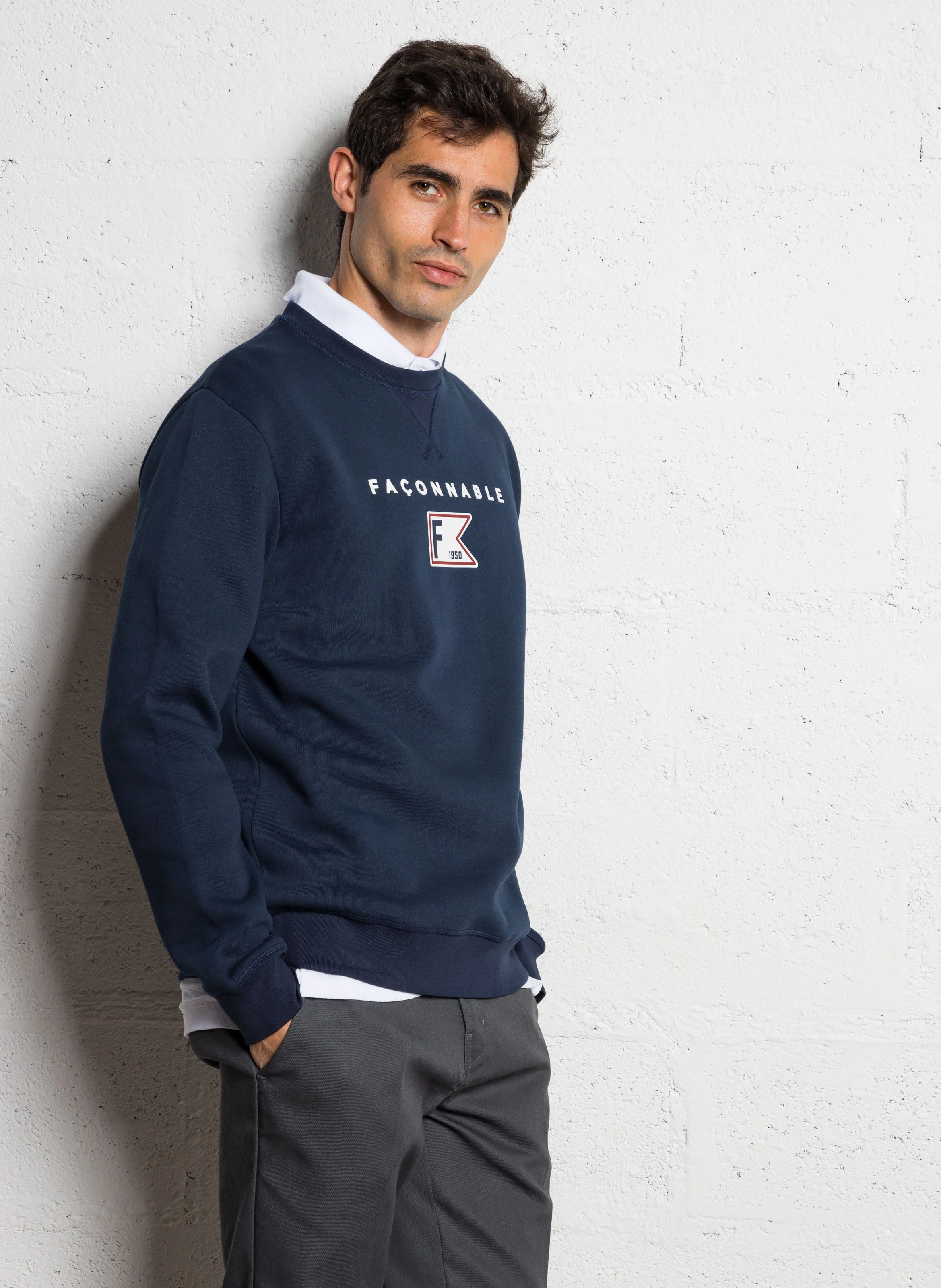 Sweat logo en coton| Bleu